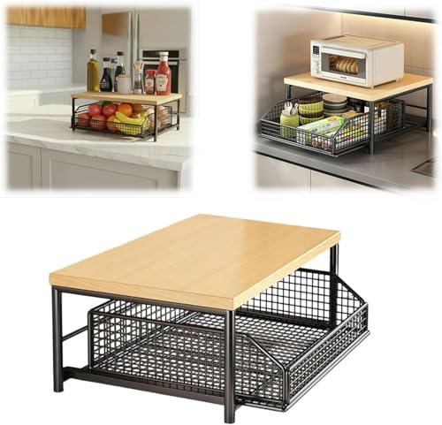 Organizador para encimera de cocina con cajón y cesta...