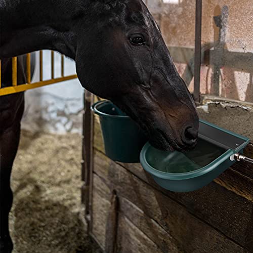 Ejoyous 4L Abbeveratoio Automatico per scorte, abbeveratoio per Bestiame con valvola a Galleggiante Verde per Cavallo per Maiale
