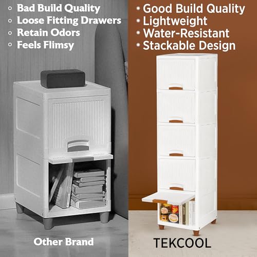 Image of TEKCOOL Plastic Wardrobe for Clothes : Versatile Plastic Cupboard for Storage Organizer & Organisers Storage Box for Ideal for Neat and Tidy Storage Solutions Almirah for Clothes (White, 5XL);