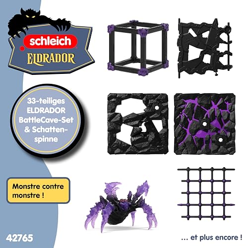BattleCave Araignée des Ténèbres Schleich set de collection ELDRADOR premium