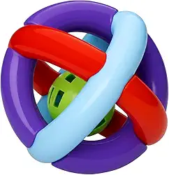 Bola Maluquinha para Bebês - Brinquedo Sensorial e Educativo - Cores sortidas