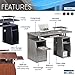 Techni Mobili Complete Computer Workstation Desk With Storage, Mahogany, 48