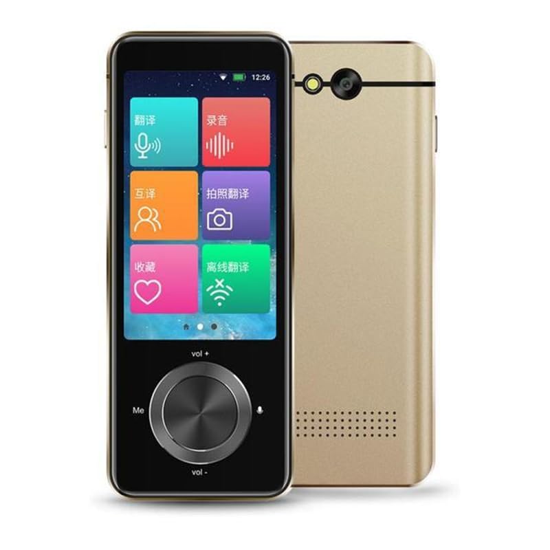 1 appareil de traduction PCS 137 langues Traducteur intelligent Enregistrement vocal en temps réel Machine texte Prend charge 16 hors ligne Transfrontalier(Gold)