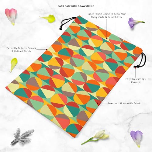 Image of ArtzFolio Geometric Ornament D4 | Reusable Sack Bag | Bag for Gym, Storage, Vegetable & Travel
