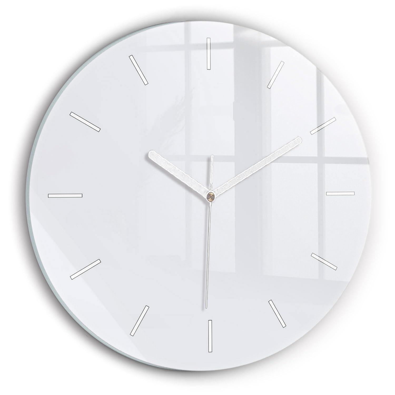Horloge en verre sans tic-tac Wallfluent 30 cm pour stopper les bruits de nuit