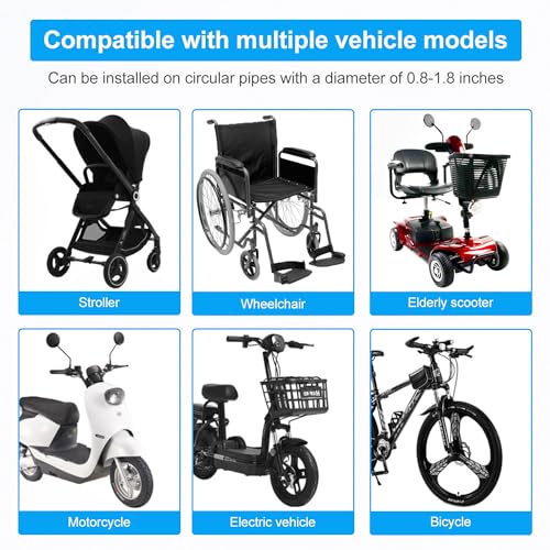 Stroller Cup Holder with Phone Holder, Cup Holder for Uppababy Stroller,Adjustable 2-in-1 Universal Cup Phone Holder for Stroller, Walker, Motorcycle, Wheelchair, Scooter