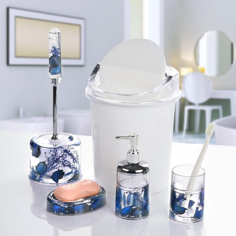 Juego de artículos de tocador de baño con cubo de basura D 3
