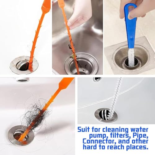 3er-Pack Abflussreiniger Spirale,Rohrreinigungsspirale,Spirale Abfluss Rohrreinigung,Abflussreiniger Sticks,Rohrreiniger Abflussbürste,Abflussspirale für Küche und Dusche,Spiralförmige Rohrreini