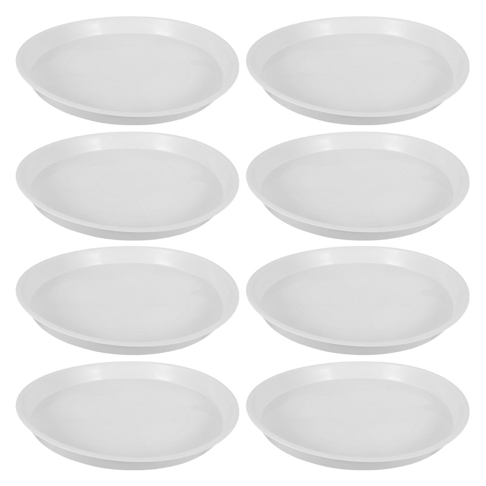 KICHOUSE 8pcs Round Stepping Stone Moulds - Reusable Cement Paving Stone Mold - Plastic Concrete Mold for Patio Walkway Garden Pathway Landscaping 11.8 Inch Dia White