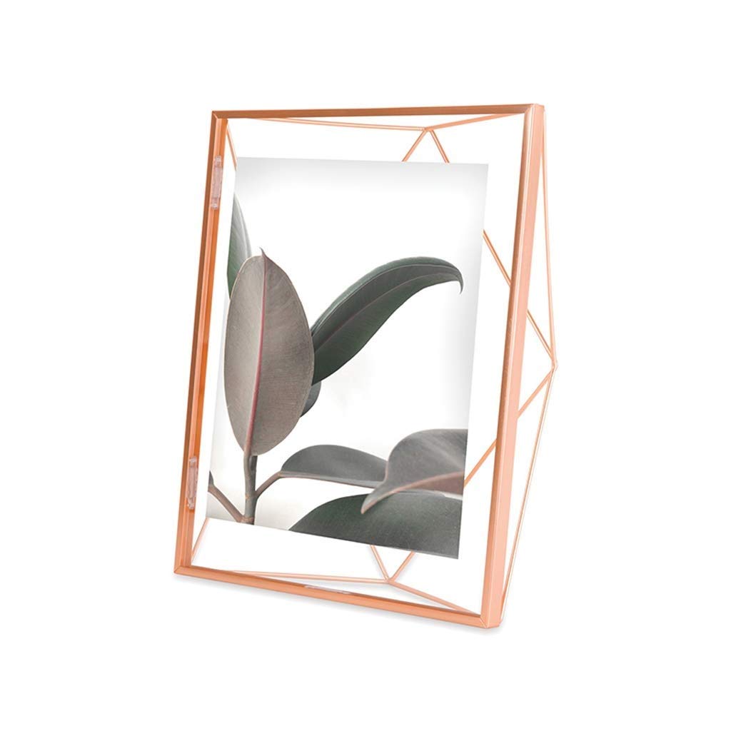 MOBYGKFY Picture Frame, 5x7 Photo Display for Desk or Wall, Copper
