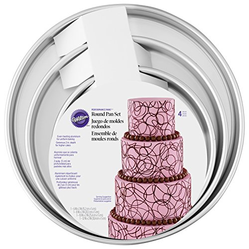 Wilton Round Cake Pans, Aluminum, 4 Piece Set For 6-Inch, 8-Inch, 10-Inch And 12-Inch Cakes #TOP1