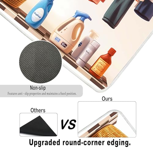 Image of Nuxovilar Boho Dryer Cover for Top 23.6x19.7in Polyester Mat | Dryer cover top boho protector mat laundry room kitchen utility area dust proof (Boho)