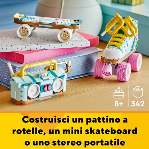 Creator 3 in 1 Pattino a Rotelle Retrò Trasformabile in Mini Skateboard o Radio & Creator 3 in 1 Autocarro con Elicottero, Giochi per Bambini e Bambine da 7 Anni - Lego - Immagine 2