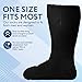 IMPRESA Extra Wide Socks for Men and Women - 2 Pairs Black Ankle Cast Socks - Stretches to 30
