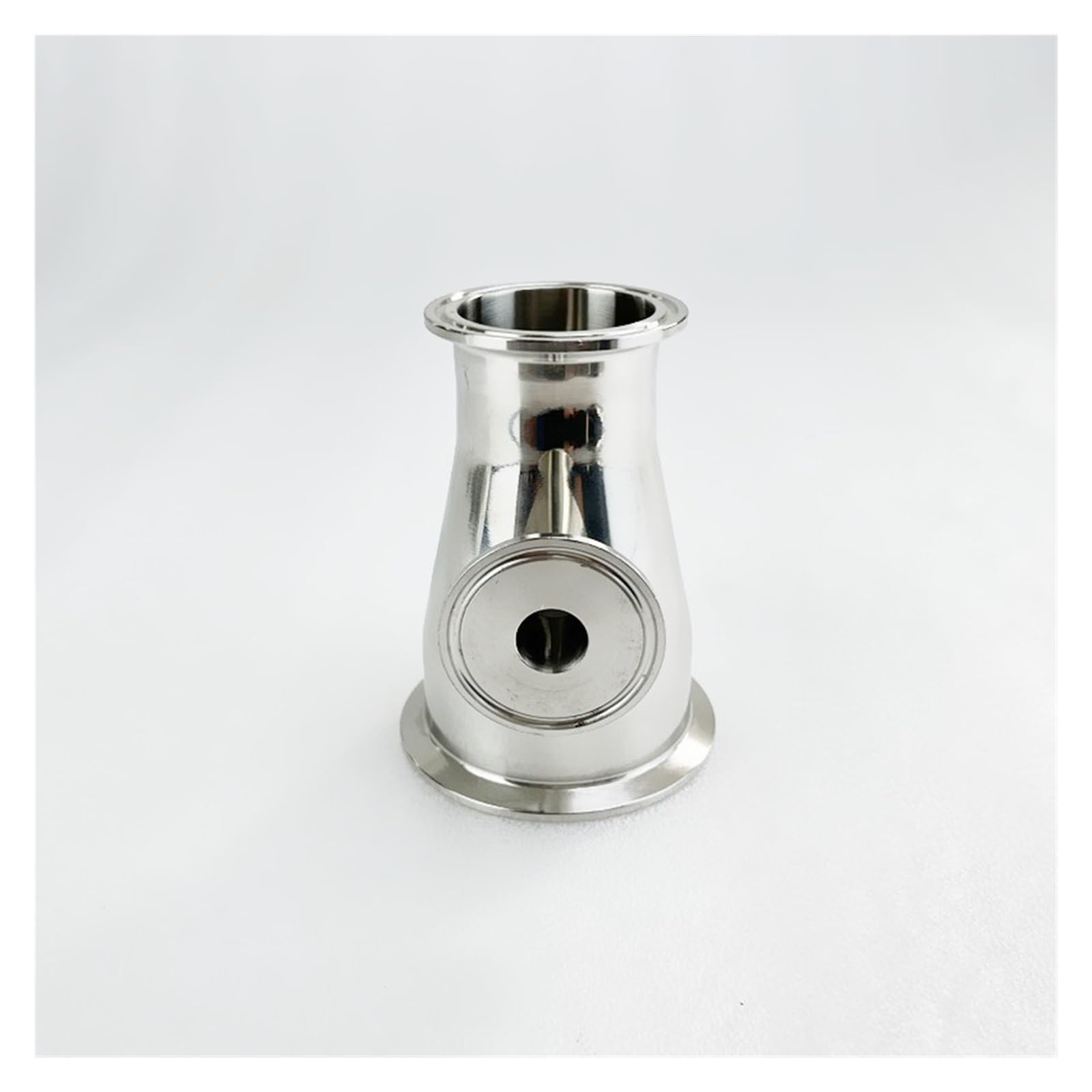 Reductor de cobre de triple abrazadera Reductor de triple abrazadera de 1,5'' (38 mm) de diámetro exterior de 50,5 mm x 3'' (76 mm) de diámetro exterior de 91 mm con interfaz de termómetro de 19 mm de