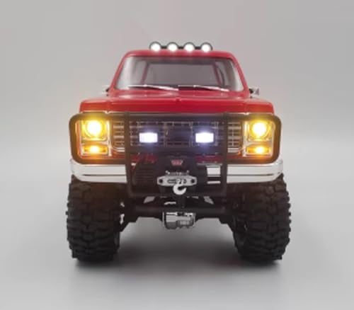 Miniatura 3 de Parachoques delantero RC, parachoques delantero anticolisión con luces LED para Traxxas 1/18 Trx4m K10 RC (parachoques delantero)