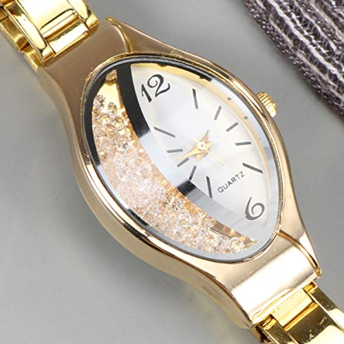 Iplusmile Womens Bracelet Relojes Para Mujer Wrist Watch, Oval Watch Mini Delicate Watch Exquisite Watch Fashion Dress Watch For Women Girls, Golden Womens Digital Watch Women Bracelets #TOP4