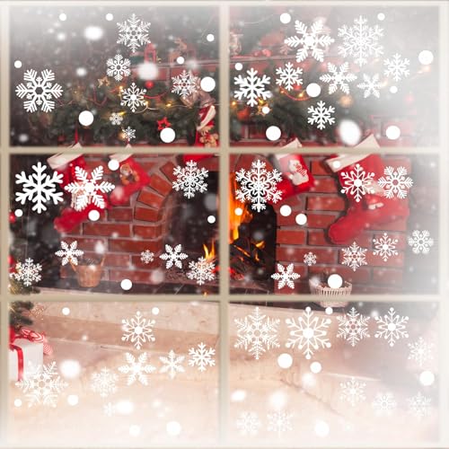 321PCS-Snowflake-Window-Clings-for-Glass-Windows-9-Sheets-Christmas-Window-Clings-for-Glass-Windows-Winter-Window-Clings-Xmas-Window-Clings-Christmas-Decorations-for-Office-Clearance-Indoor