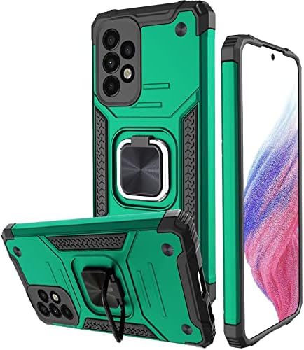 Honeyview ShockProof Case for Samsung Galaxy S21 FE with Ring Kickstand, Bumper Armour Phone Cover for Samsung Galaxy S21 FE - Black-New