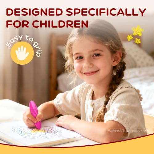 Image of YPLUS Toddler Crayons, 36 Washable Easy-Grip Peanut Crayons, No Toxic