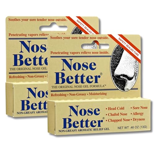 NOSE BETTER Nasal Gel Ointment – Original Non Greasy Formula – Nasal Gel That Moisturizes Dry Nose, Tender Skin, Nostrils and Nasal Passages (2 Pack)