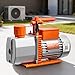 VEVOR Vacuum Pump, 7 CFM 3/4 HP, HVAC Two Stage Rotary Vane AC Vacuum Pump, for R134a R22 R410a R1234YF R32, 4 Pole Motor, for Automotive Air Conditioner Maintenance Resin Degassing, Oil Included