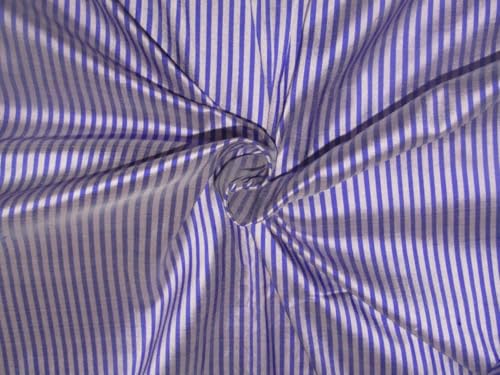 Soie Dupion 100 % naturelle à rayures violettes tissu de luxe pour créateurs