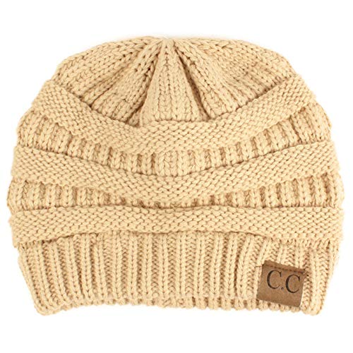 Image of Hatsandscarf CC Exclusives Solid Color Beanie Tail Hat for Adult (MB-20A)