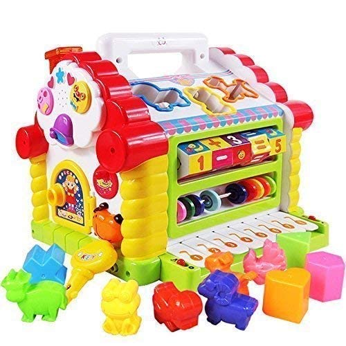 Blocks Activity Cube Play Center Early Educational Toys,Colorful Musical Baby House with Shape Sorters,Musical Piano Keys,Counting Math Beads,Blocks Activity Cube,Multi Game Play Cube(Activity Cube) (B0BW65TB58) Amazon Price History, Amazon Price Tracker