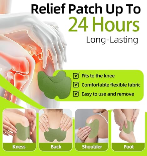 Image of Herbal Knee Pain Relief Patches (40 pcs) Arthritis Inflammation Patch Sticker with Natural Wormwood Extract for Knee, Joint, Back, Neck Pain | Instant Relief | 8-12 Hours Long-Lasting (BG20)