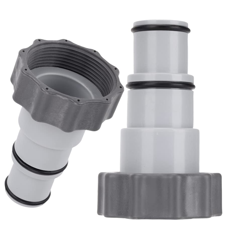 Adaptador Manguera Piscina, 2 Piezas Adaptador Piscina, Adaptador de Manguera para Bomba, Adaptadores de Manguera para Accesorios de Piscina Intex, Conexión para Manguera Piscina Ø 32 y 38 mm