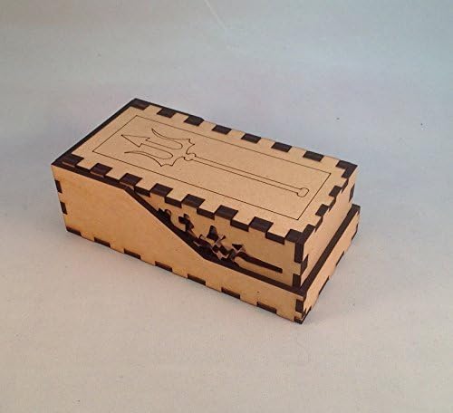 Mermaid Mini Dice Tower v1 Neon Yellow Acrylic Window Laser Cut MDF Unique Fast Shipping