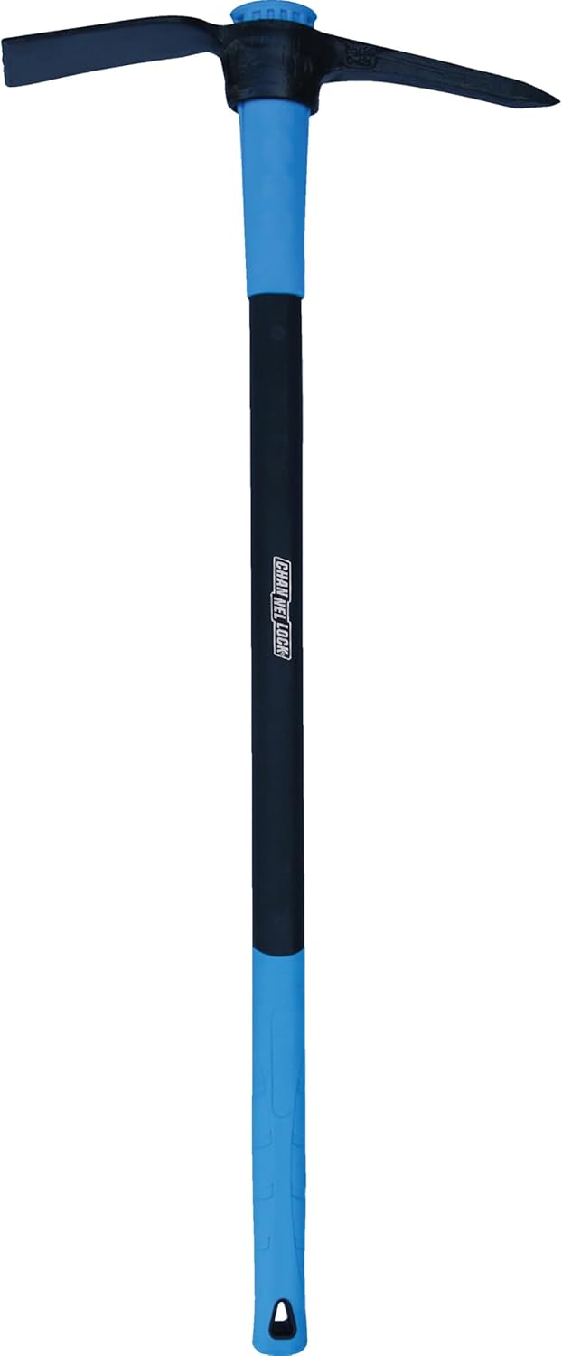 Channellock Pick Mattock - Dual Injected Grip, Steel Head - 36 in., 2-1/2 Lb. - Fiberglass Handle