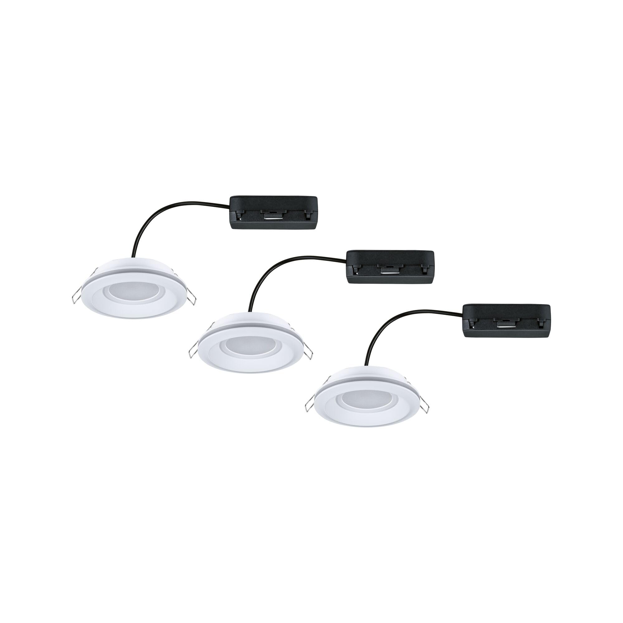 Paulmann 92248 LED Einbauleuchte Sormus IP65 rund 100mm 3x4,8/1,5W 560lm / 180lm 230V 3000K Weiß