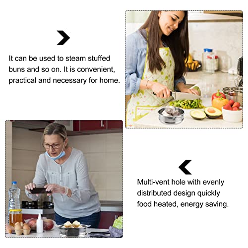 DOITOOL Steamer Insert Pans Stainless Steel Steamer Pot Kitchen Food Basket Insert for Rice Vegetables Meat Fish Dumplings Dim Sum 22cm - Image 6