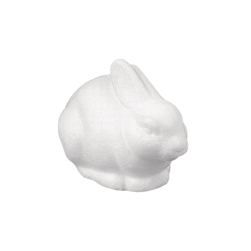 Rayher White Hobby 3347900 Polystyrene Bunny Sitting, 14 X 8 Cm