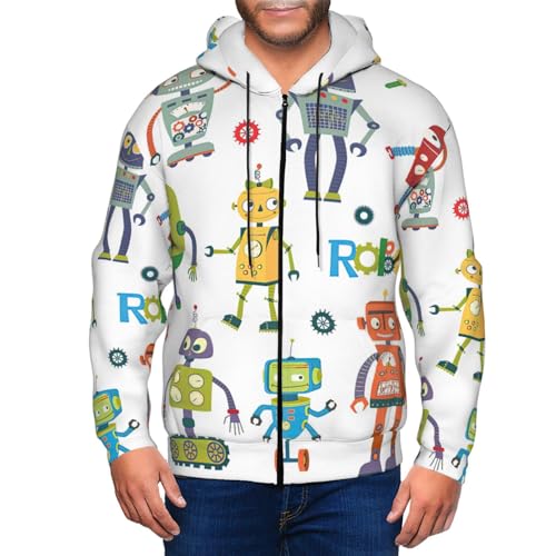 Sweat à capuche robot homme : fini le froid avec ce pull décontracté ultra doux - 6