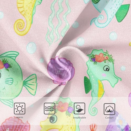 Joisal Toddler Underwear Floral 2t Cotton Little Girl Panties Personalized Undies Kids Briefs Cute Sea Creatures Cartoon3