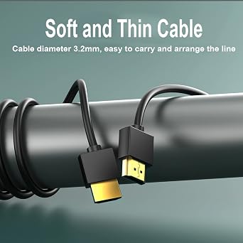 HD Cable 90 Degree Angle Bend Skyworth HDMI-Compatible Interface Data Line Set Box Connect TV (1m, CF-HD)
