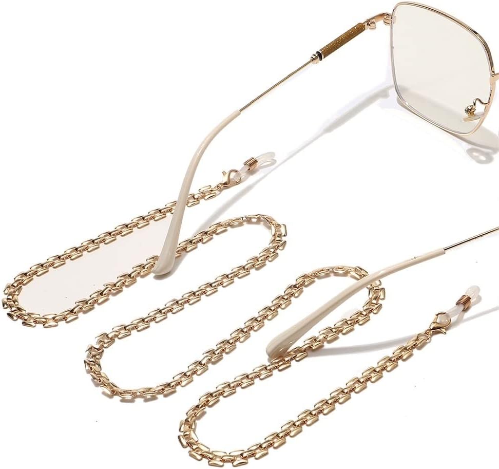 Fashionable and Colour-Proof Gold Geometric Eyeglass Rope Metal Eyeglass Chains