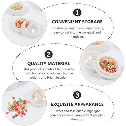 Lurrose 6 Caixas de Frutas Fatias de Unha de Polímero de Argila 3D Diy de Arte de Unhas para Mulhere