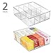 mDesign Aufbewahrungsbox – Kasten mit acht Fächern zur Lebensmittelaufbewahrung – moderner Küchen Organizer für Tütensuppen, Gewürze etc. – 2er-Set – durchsichtig
