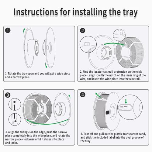 Image of Bamboo Original AMS Filament Tray Detachable Filament Reel Holder Low Temperature Tray Reusable Fit for PLA,PETG,TPU,ABS Compatible with Bambu X1,P1,A1 3D Printer (Clear /White Random)