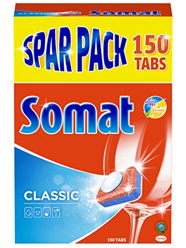 Somat Tabs Classic Sparpack, Spülmaschinentabs, stark gegen Tee- und Kaffeeflecken, 150 Stück