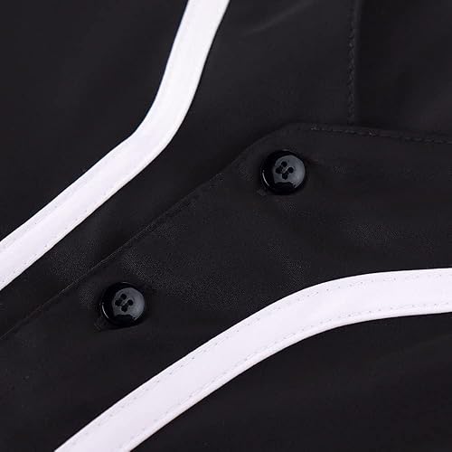 Miniatura 3 de SPTEHW - Camiseta de béisbol para niños y niñas, con botones, estilo hip hop, personalizada, para sóftbol