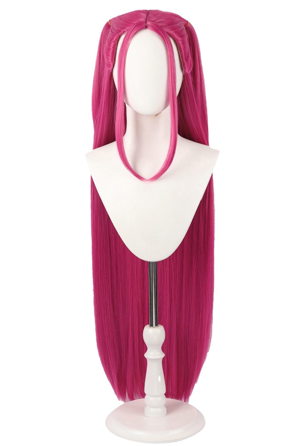 PORSMEER Parrucca Costume Cacciatori di Demoni Mira, parrucche per cosplay, lunghe, lisce, rosa acceso, accessorio per capelli per donne e ragazze (Demon Hunters-Mira)
