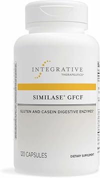 Integrative Therapeutics Similase GFCF - Digestive Enzyme Supplement for Adults - Supports Casein & Gluten Digestion* - Gas & Bloating Support* - Dairy-Free & Vegan - 120 Count 60 Servings