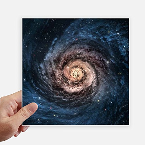 Autocollant nébuleuse whirlpool carré multicolore 20cm lot de 4