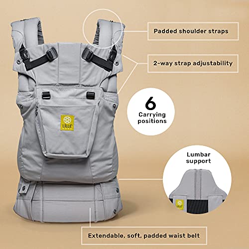 Líllébaby Complete All Original Ergonomic 6-In-1 Baby Carrier Newborn To Toddler - With Lumbar Support - For Children 7-45 Pounds - 360 Degree Baby Wearing - Inward And Outward Facing - Stone #TOP2