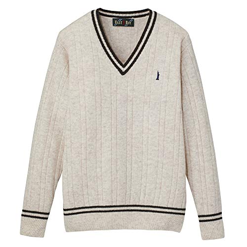 [イーストボーイ・スクール] セーター ウールプルオーバー〈ライン入り〉 レディース オートミール(840) 9